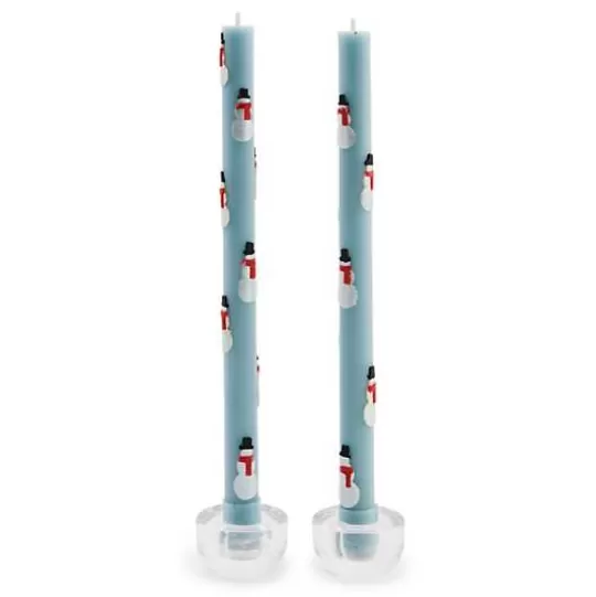 Discount MacKenzie-Childs Snowman Dinner Candles, Set of 2