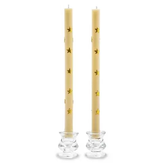 Flash Sale MacKenzie-Childs Stars Gold Dinner Candles, Set of 2