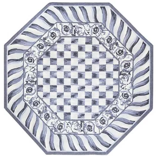 Fashion MacKenzie-Childs Sterling Check 6' Octagon Rug