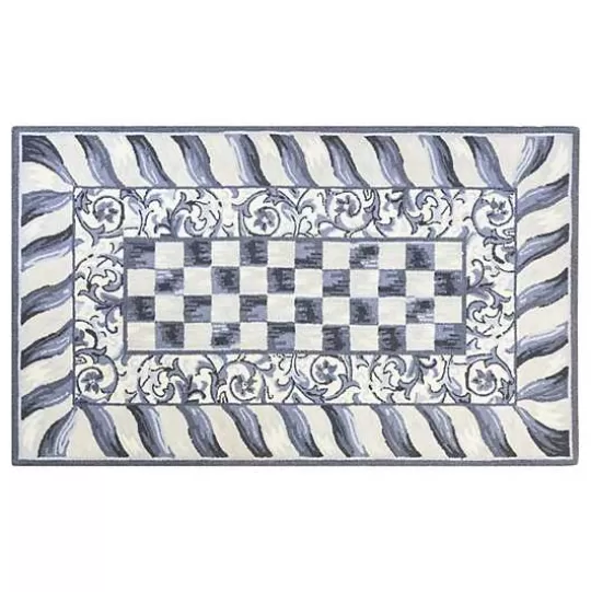 Hot MacKenzie-Childs Sterling Check 3' x 5' Rug