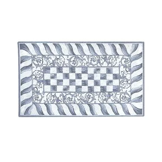 Hot MacKenzie-Childs Sterling Check 3' x 5' Rug