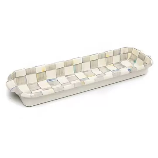 Store MacKenzie-Childs Sterling Check Baguette Dish