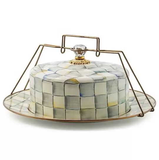 Fashion MacKenzie-Childs Sterling Check Cake Carrier