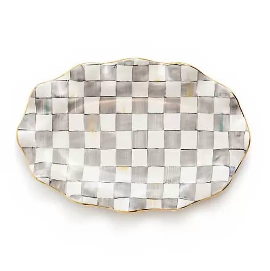 Sale MacKenzie-Childs Sterling Check Ceramic Serving Platter