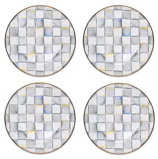 Shop MacKenzie-Childs Sterling Check Dinner Plates, Set of 4