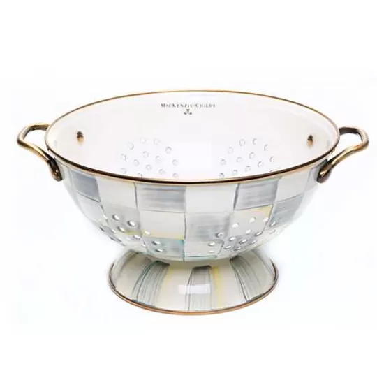 Online MacKenzie-Childs Sterling Check Large Colander