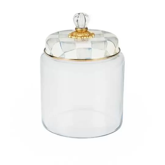 Best MacKenzie-Childs Sterling Check Large Kitchen Canister