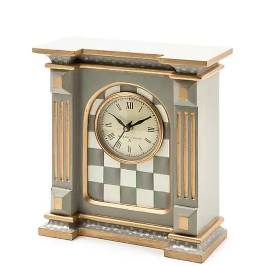 Hot MacKenzie-Childs Sterling Check Mantel Clock