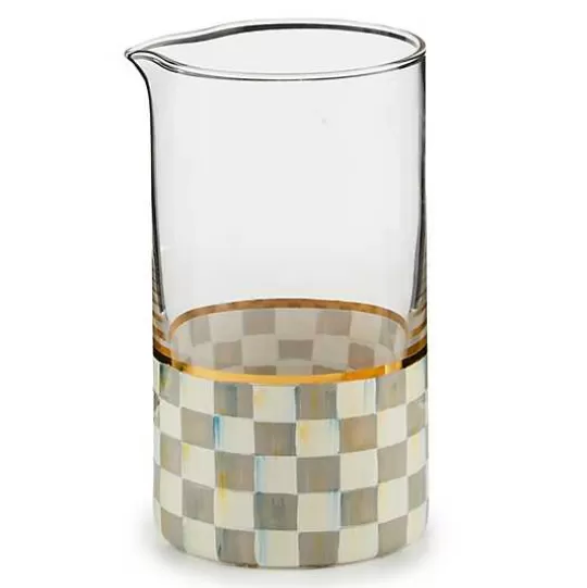 Discount MacKenzie-Childs Sterling Check Mixing Glass