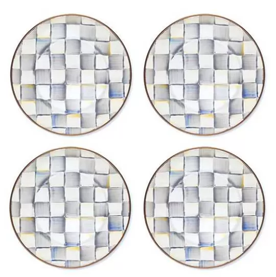 Flash Sale MacKenzie-Childs Sterling Check Salad Plates, Set of 4