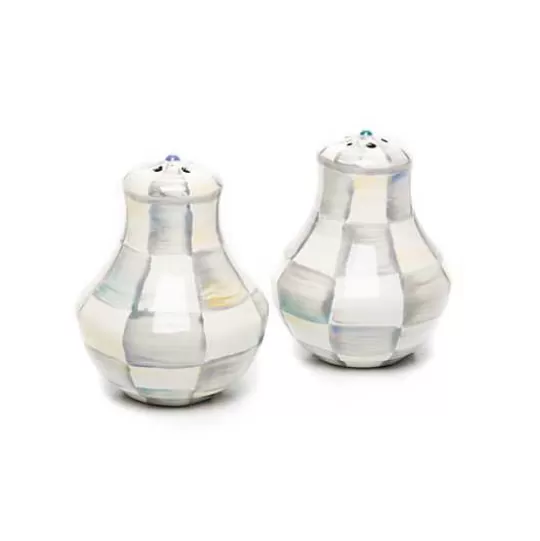 Best MacKenzie-Childs Sterling Check Salt  Pepper Shakers