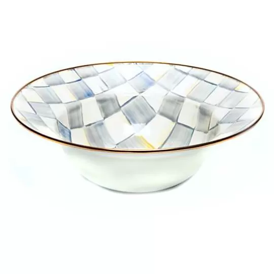 Best Sale MacKenzie-Childs Sterling Check Serving Bowl