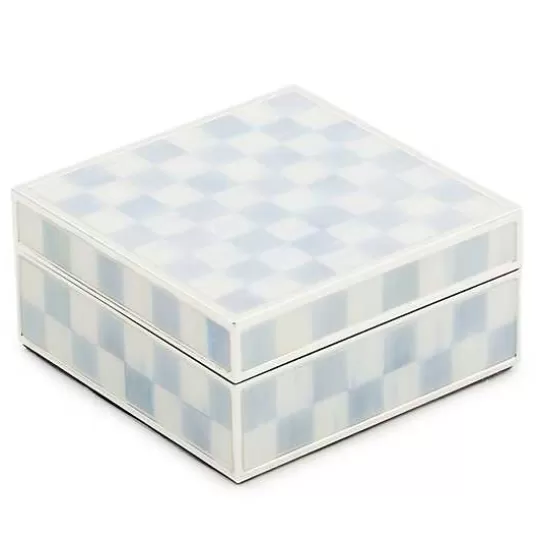 Store MacKenzie-Childs Sterling Check Silver Plated Trinket Box