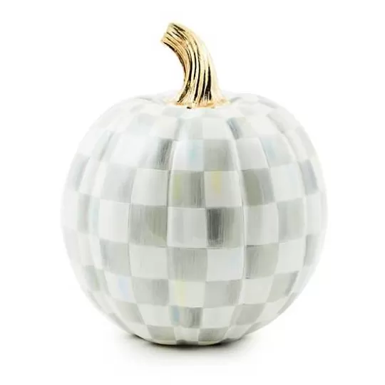 Clearance MacKenzie-Childs Sterling Check Small Pumpkin