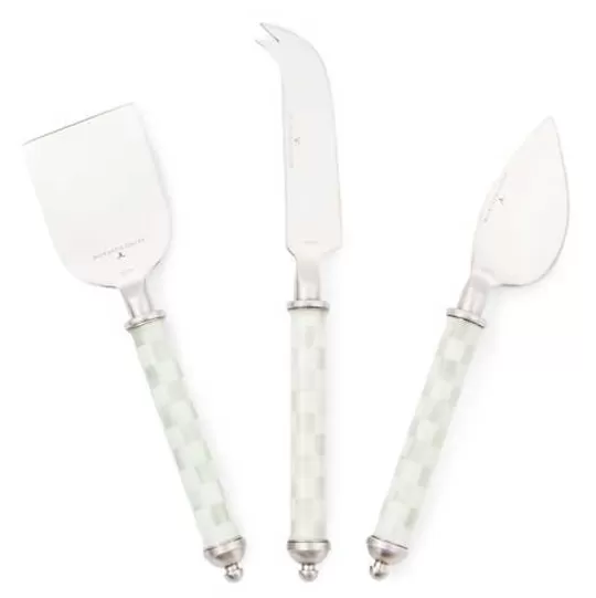 Shop MacKenzie-Childs Sterling Check Supper Club Cheese Knife Set