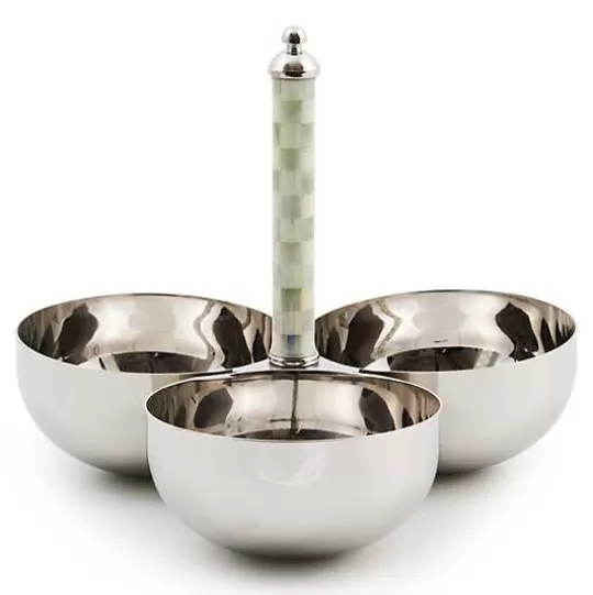 Best Sale MacKenzie-Childs Sterling Check Supper Club Trio