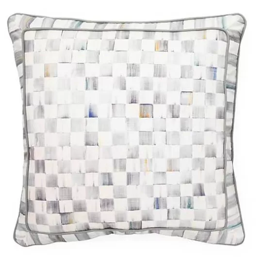 Hot MacKenzie-Childs Sterling Check Throw Pillow