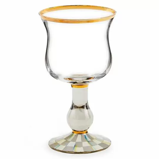 Shop MacKenzie-Childs Sterling Check Wine Glass