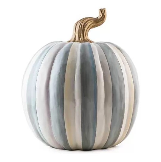 Shop MacKenzie-Childs Sterling Stripe Medium Pumpkin