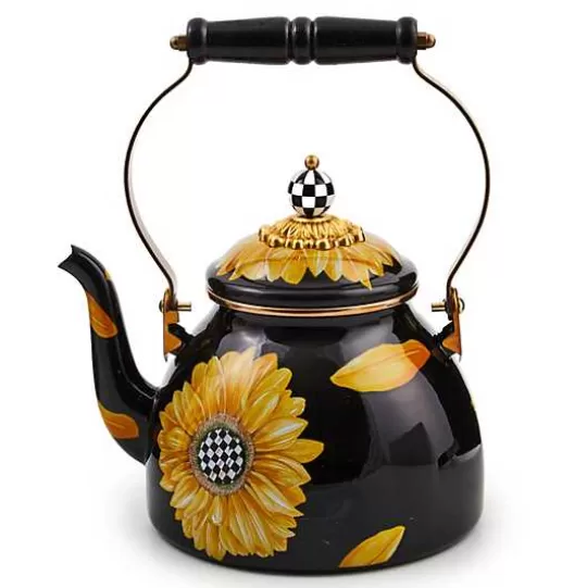 Hot MacKenzie-Childs Sunflower 2 Quart Tea Kettle