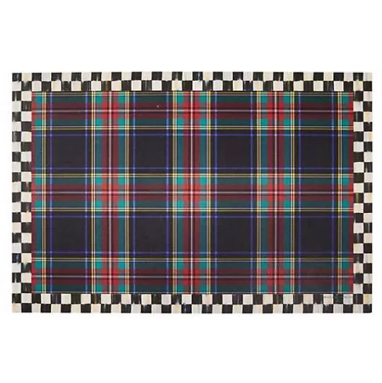 Store MacKenzie-Childs Tartan Black 2' x 3' Floor Mat