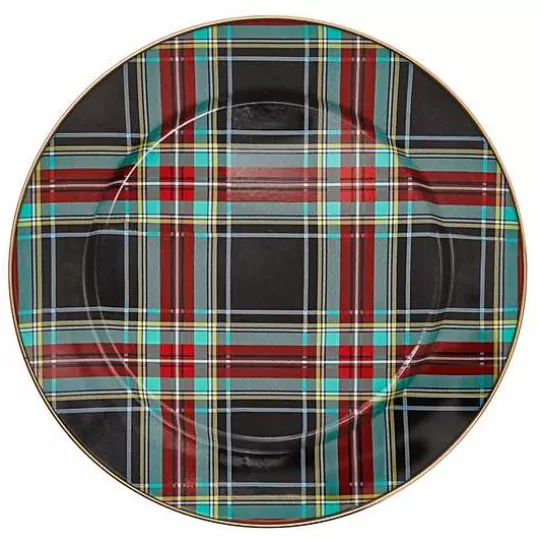 New MacKenzie-Childs Tartan Black Charger