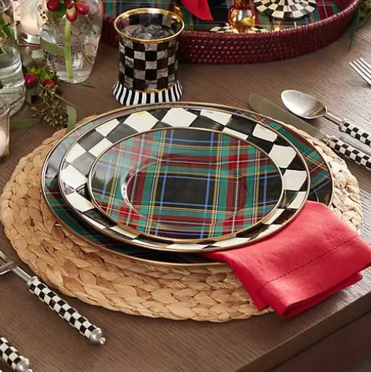 New MacKenzie-Childs Tartan Black Charger