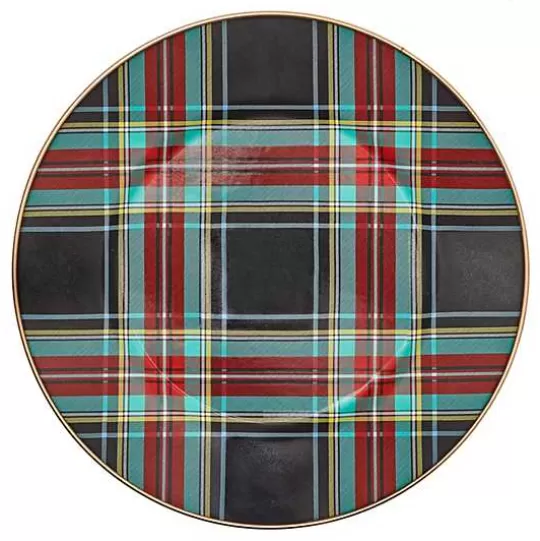 Best MacKenzie-Childs Tartan Black Dinner Plate