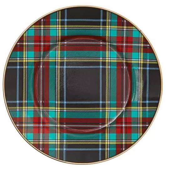 Cheap MacKenzie-Childs Tartan Black Salad/Dessert Plate