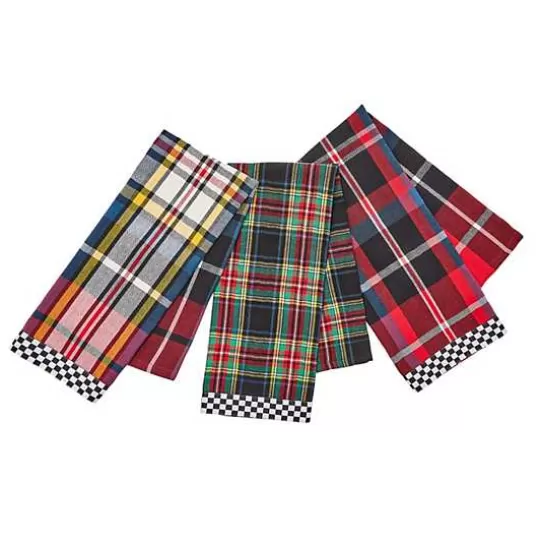 Online MacKenzie-Childs Tartan Check Assorted Woven Dish Towels, Set of 3