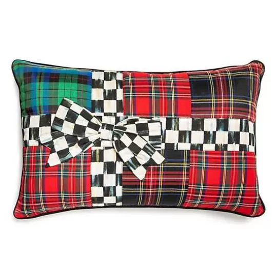 New MacKenzie-Childs Tartastic Bow Lumbar Pillow