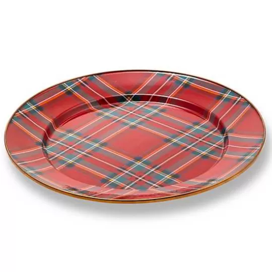 Store MacKenzie-Childs Tartastic Enamel Charger - Red