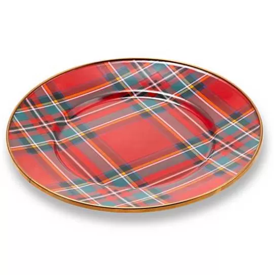 Best Sale MacKenzie-Childs Tartastic Enamel Salad/Dessert Plate - Red