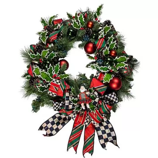 Best MacKenzie-Childs Tartastic Illuminated Wreath