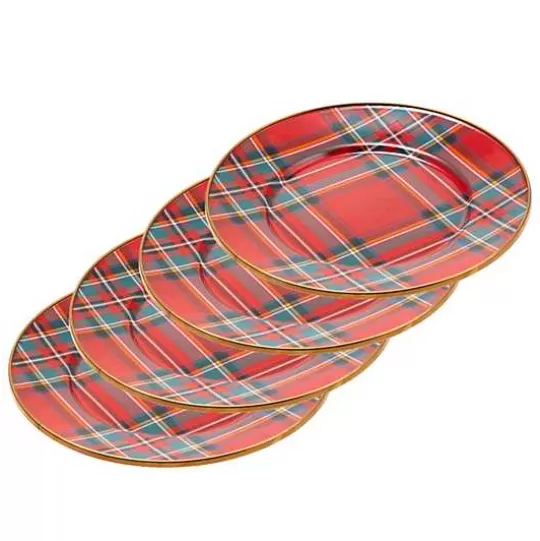 Store MacKenzie-Childs Tartastic Red Salad Plates, Set of 4