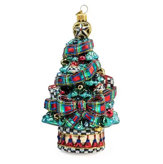 Outlet MacKenzie-Childs Tartastic Tree Glass Ornament