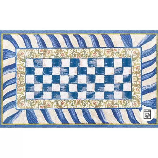 Store MacKenzie-Childs Truly Royal Check 3' x 5' Washable Rug