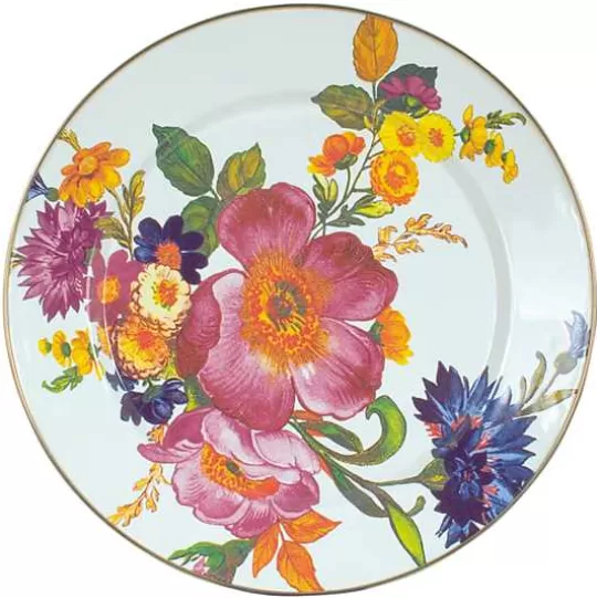 Sale MacKenzie-Childs White Flower Market Charger/Plate