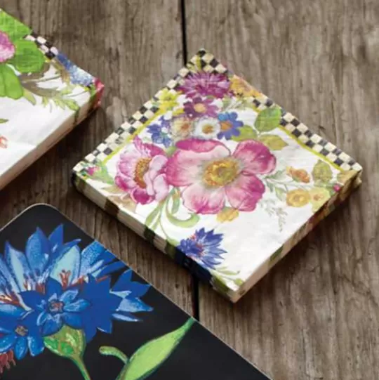Discount MacKenzie-Childs White Flower Market Cocktail Paper Napkins