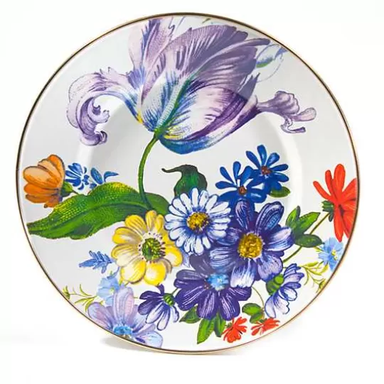 Cheap MacKenzie-Childs White Flower Market Dinner Plate