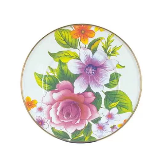 Sale MacKenzie-Childs White Flower Market Salad/Dessert Plate