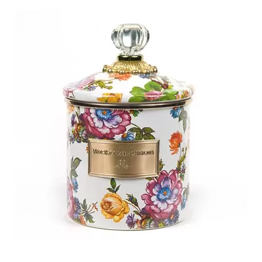 Flash Sale MacKenzie-Childs White Flower Market Small Canister