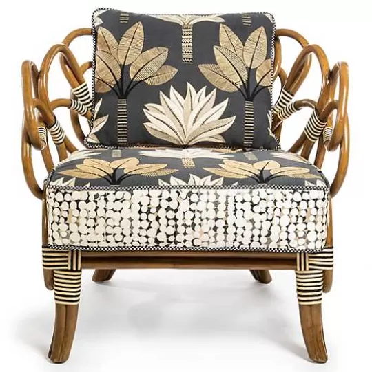 Clearance MacKenzie-Childs Wild Indoors Rattan Chair