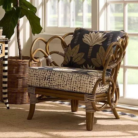 Clearance MacKenzie-Childs Wild Indoors Rattan Chair