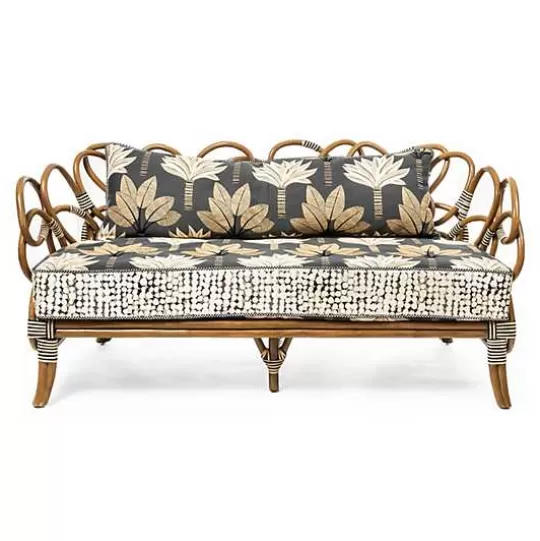 Fashion MacKenzie-Childs Wild Indoors Rattan Loveseat