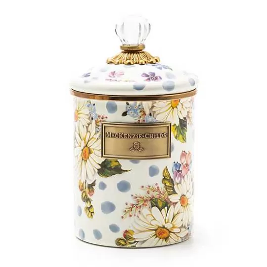 Best MacKenzie-Childs Wildflowers Blue Enamel Medium Canister