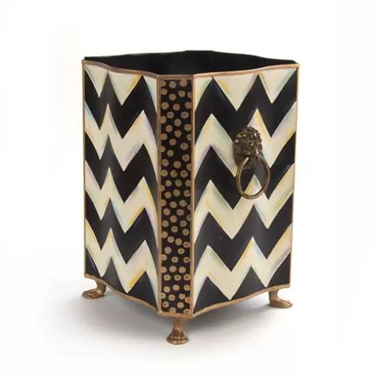 Store MacKenzie-Childs Zig Zag Waste Bin